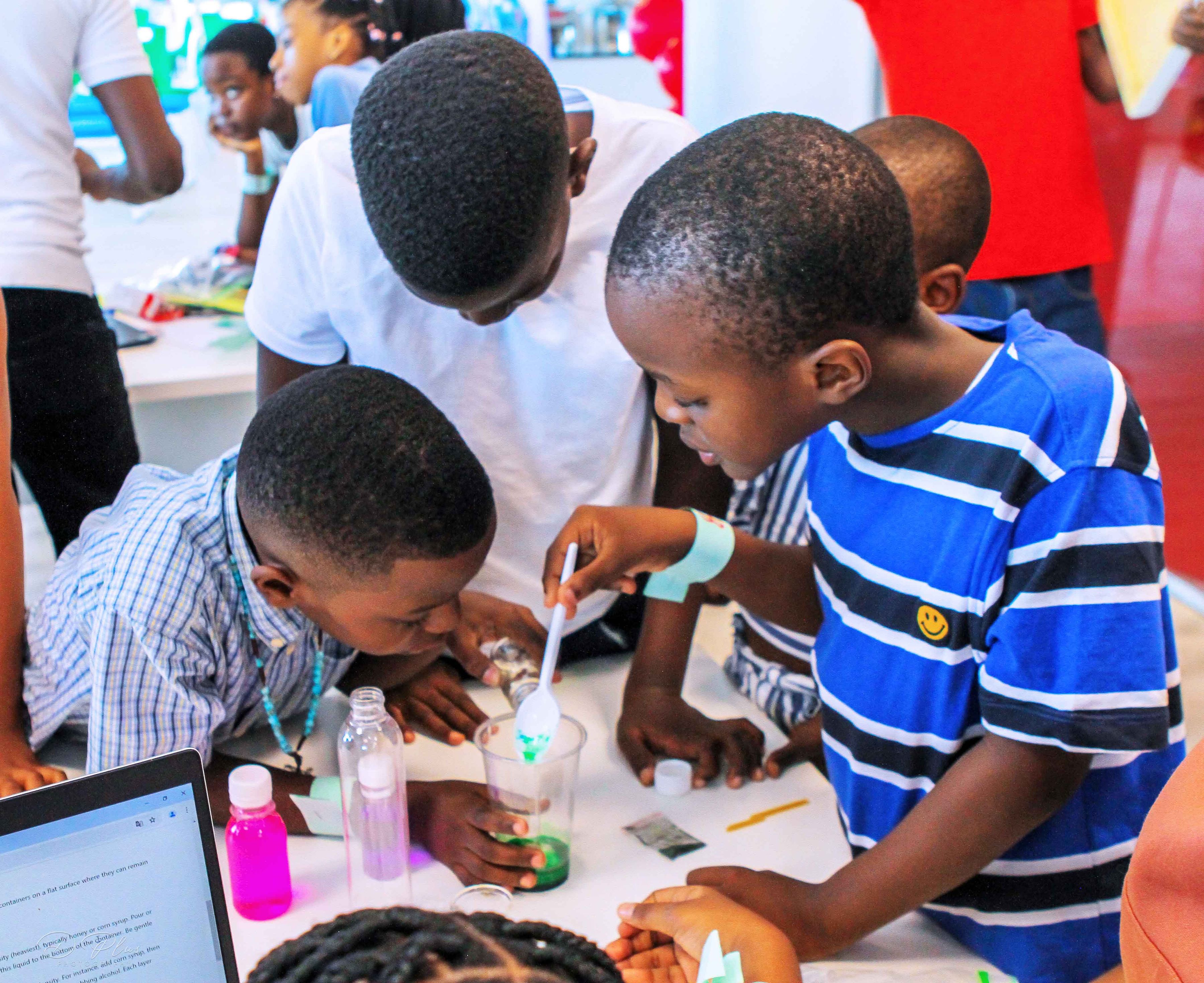 Learners taking part in a Projekt Inspire practical STEM activity